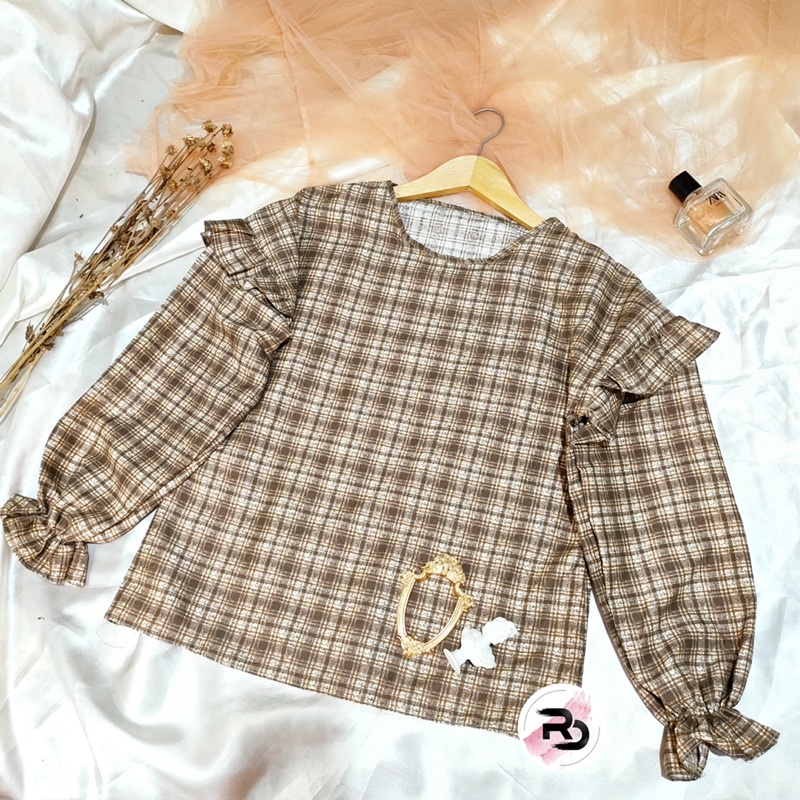 RD FASHION RUBI TOP BLOUSE BAHAN MICRO MOTIF