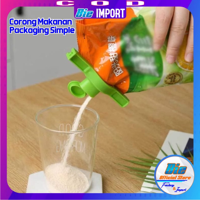 Klip Corong Makanan 2 in 1 Segel Penutup Plastik Makanan / Bumbu Impor Best Seller