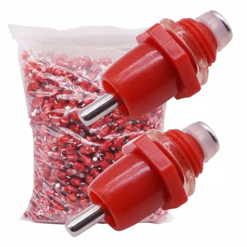 Alat Minum Ayam Puyuh Kelinci Otomatis P002 Nepel Merah Nipple Nepel Nipel Peternakan Hewan Ternak