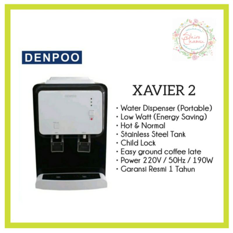 Denpoo Dispenser Xavier 2 Water Portable Dispenser Air Xavier2