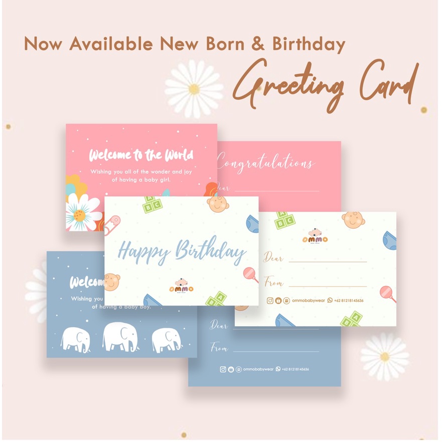 Kartu Ucapan / Greeting card ulang tahun / new born