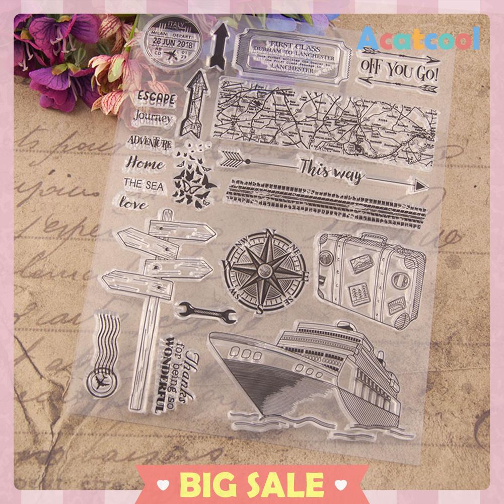 Stempel Segel Bahan Silikon Transparan Untuk Foto Scrapbook