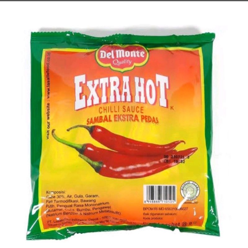 

Saus sambal del monte sachet 24 x 9gr