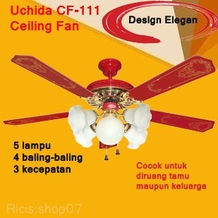 Maspion MCF52-205 Red CF 111 52 Inch Merah Kipas Angin Ceiling Fan