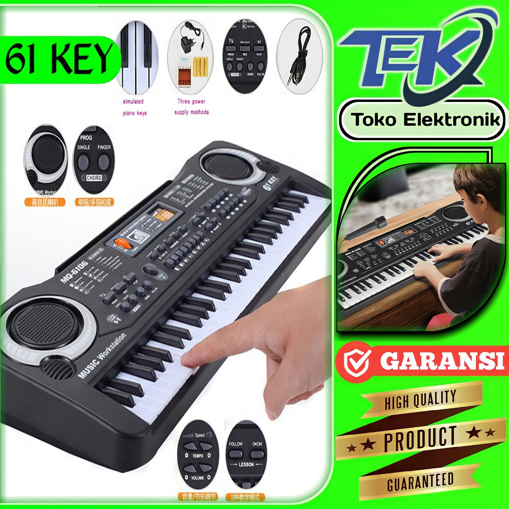 Piano keyboard portable mainan edukasi anak perempuan laki laki bayi