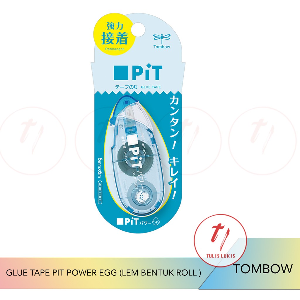 

Lem Kertas Bentuk Roll TipEx (Tombow Pit Glue Tape Power Egg 6mm x 6m)