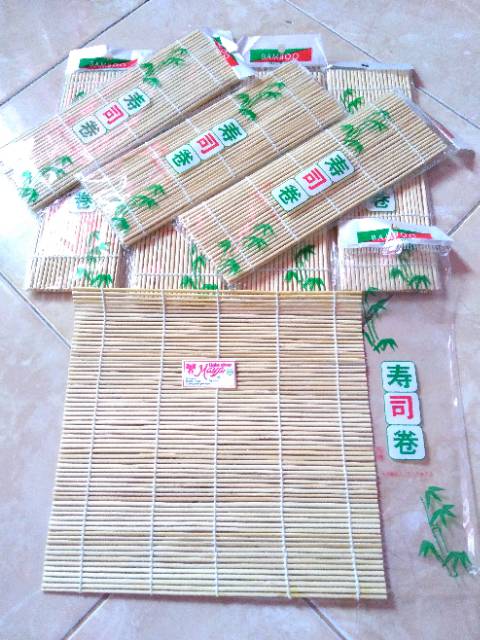 Paket 6 bahan sushi isi nori bambu cuka shoyu jahe tobiko oren halal bahan sushi