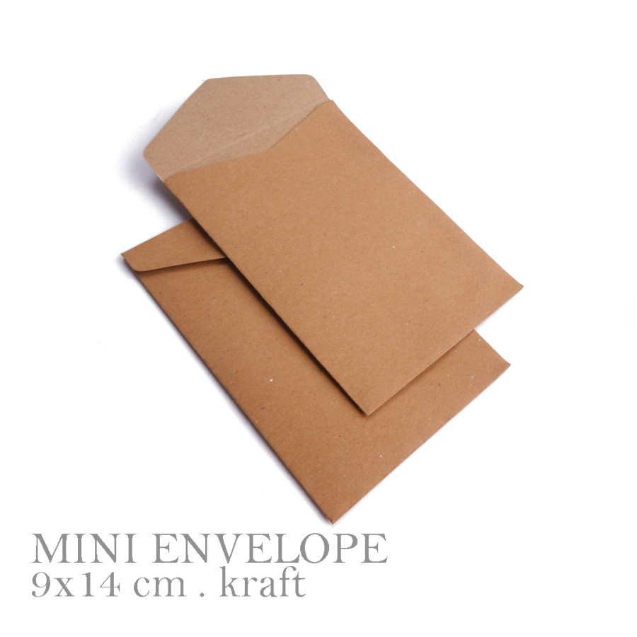 

[HARGA 10PCS] MINI KRAFT ENVELOPE / AMPLOP MINI / 9 x 14 cm / amplop kartu