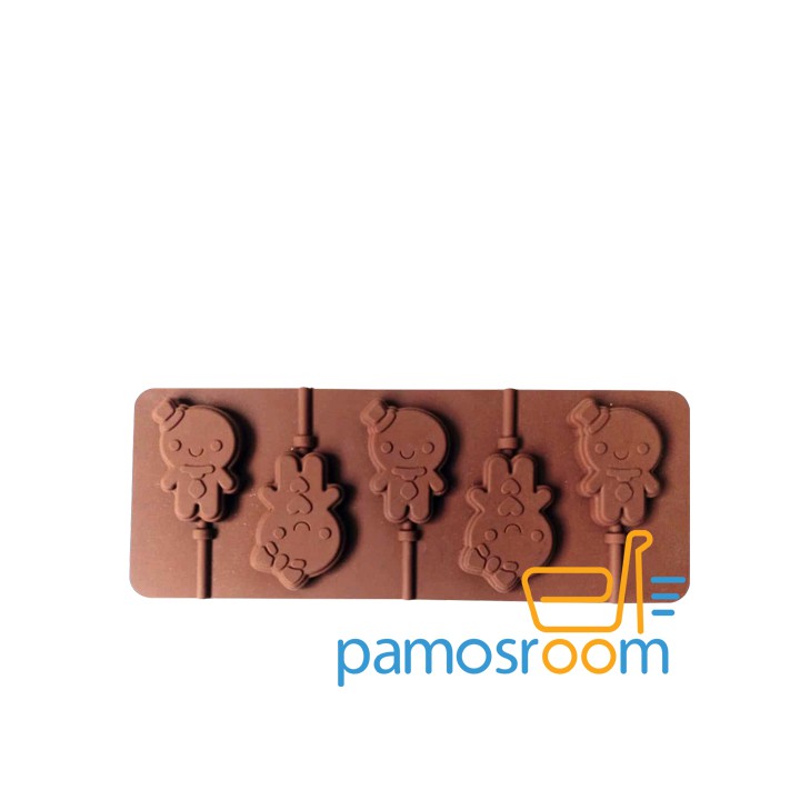 Cetakan Coklat Silikon / Cetakan Puding Berkarakter Lucu Bentuk Permen