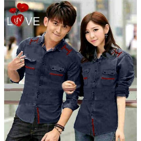 Couple Love Denim navy/GAMIS SYARI/BAJU MURAH/BAJU IMPORT/SYARI DRESS/SEGI EMPAT/COUPLE IBU/BUNGAS