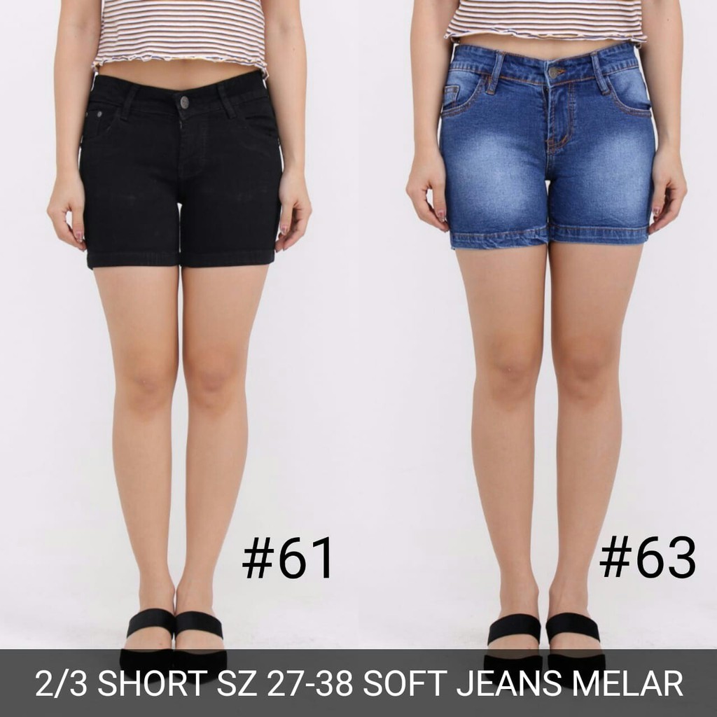 CELANA PENDEK WANITA 2/3 SHORT JEANS