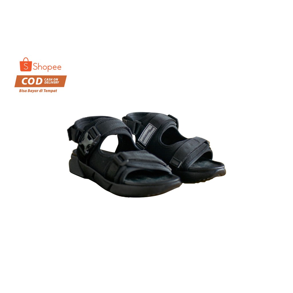 sandal kasual wanita sandal gunung wanita volkerfootwear mest straf 2 fullblack