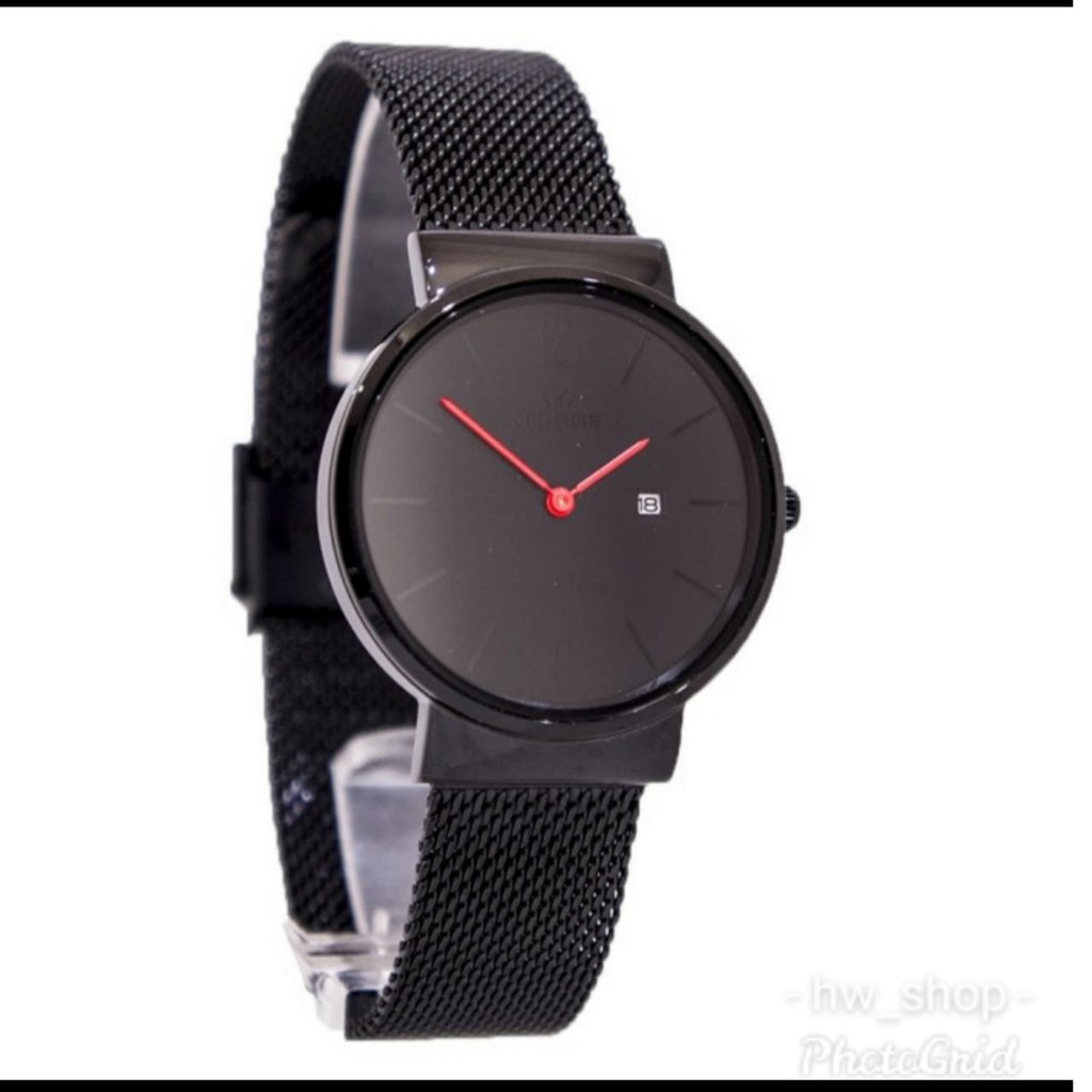 Jam Tangan Wanita Mirage 8624 Full Hitam Original