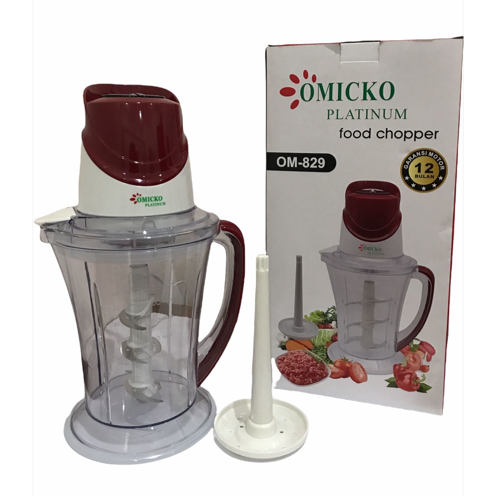 Food Chopper OMICKO OM-829/828 Penggiling Daging Bumbu Kapasitas 2 Liter