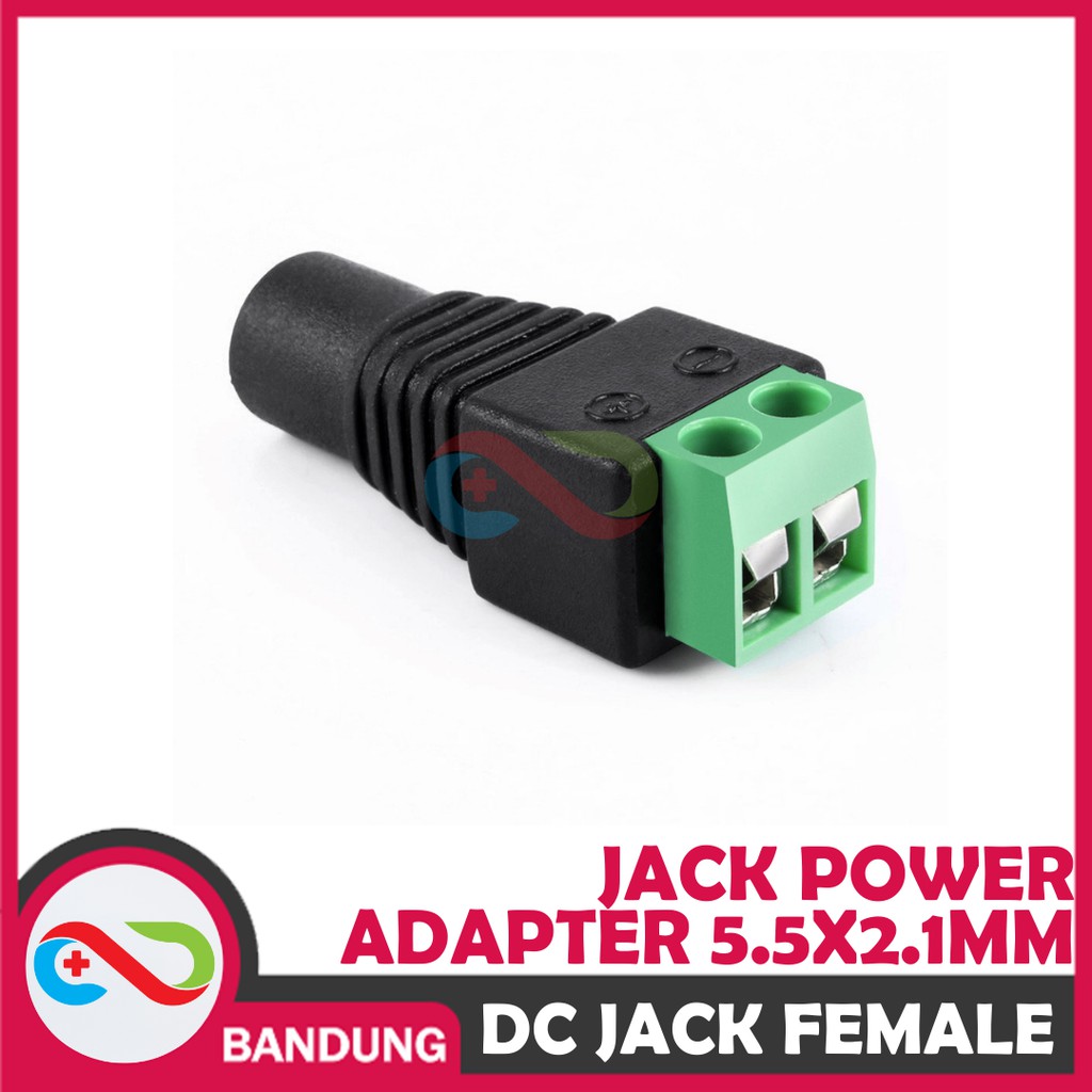 DC JACK FEMALE POWER ADAPTER 5.5X2.1MM BAUT SOCKET SOKET BETINA 2.1X5.