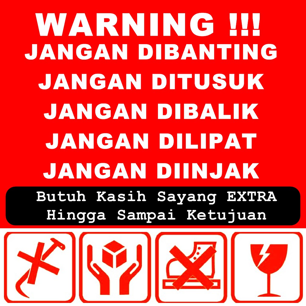 Stiker Fragile stiker jangan  dibanting stiker mudah 