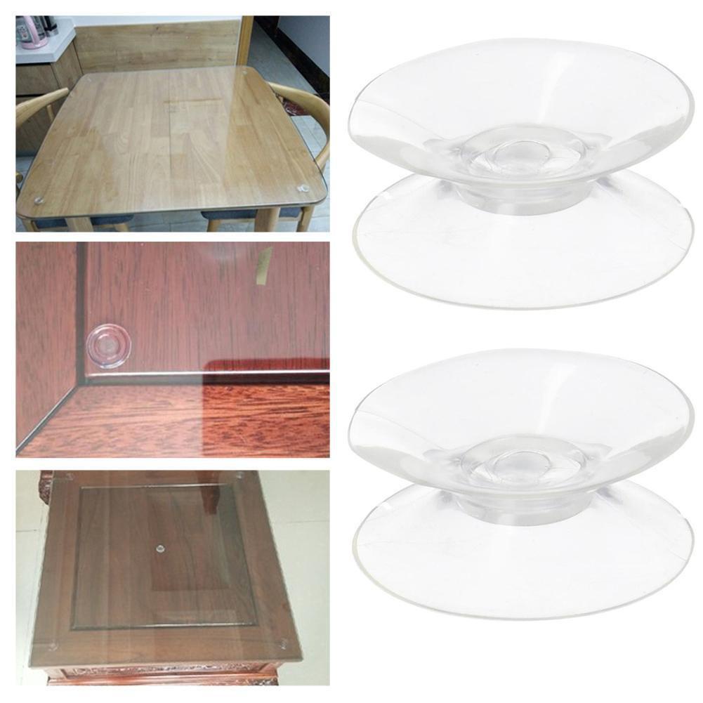 3pcs Pad Suction Cup Dua Sisi Bahan PVC Transparan Untuk Kamar Mandi