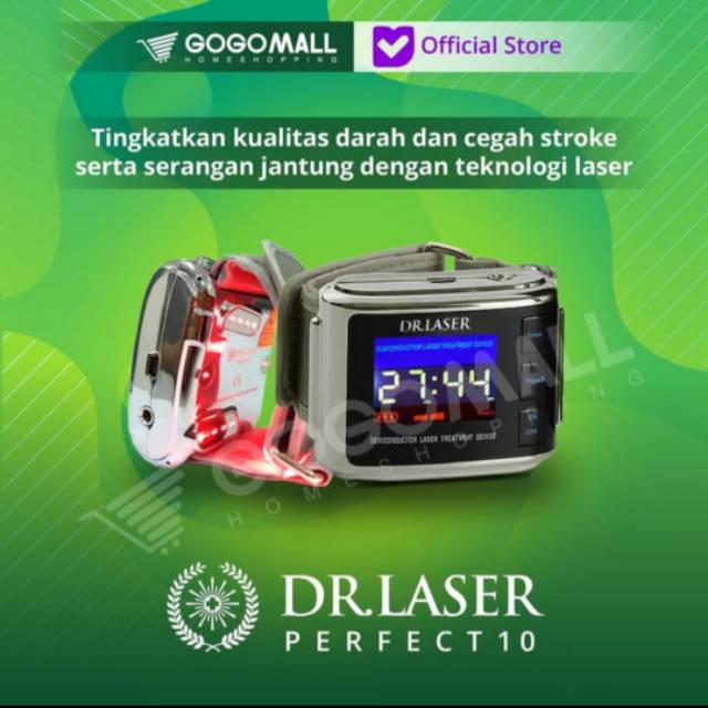 Jam Tangan Kesehatan dengan Akulaser -Dr Laser Perfect 10