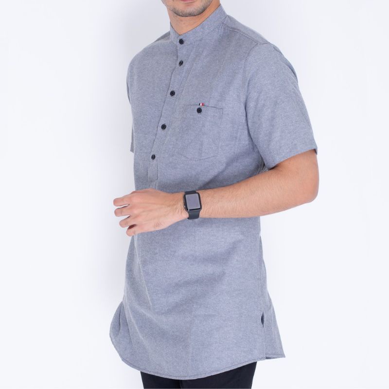 Baju Kurta Lengan Pendek Pria Polos