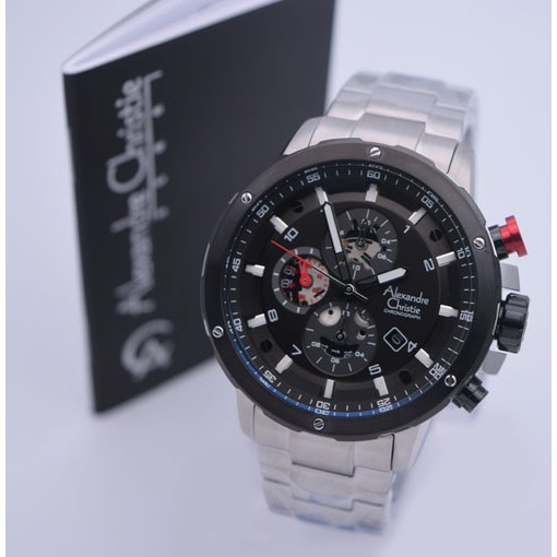 Alexandre Christie Ac 6453 Silver Ring Black Original