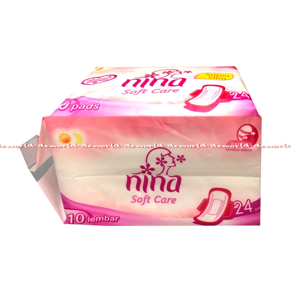 Nina Soft Care 10pads Wings 24cm Pembalut Wanita Softex Ninna Ninasoft