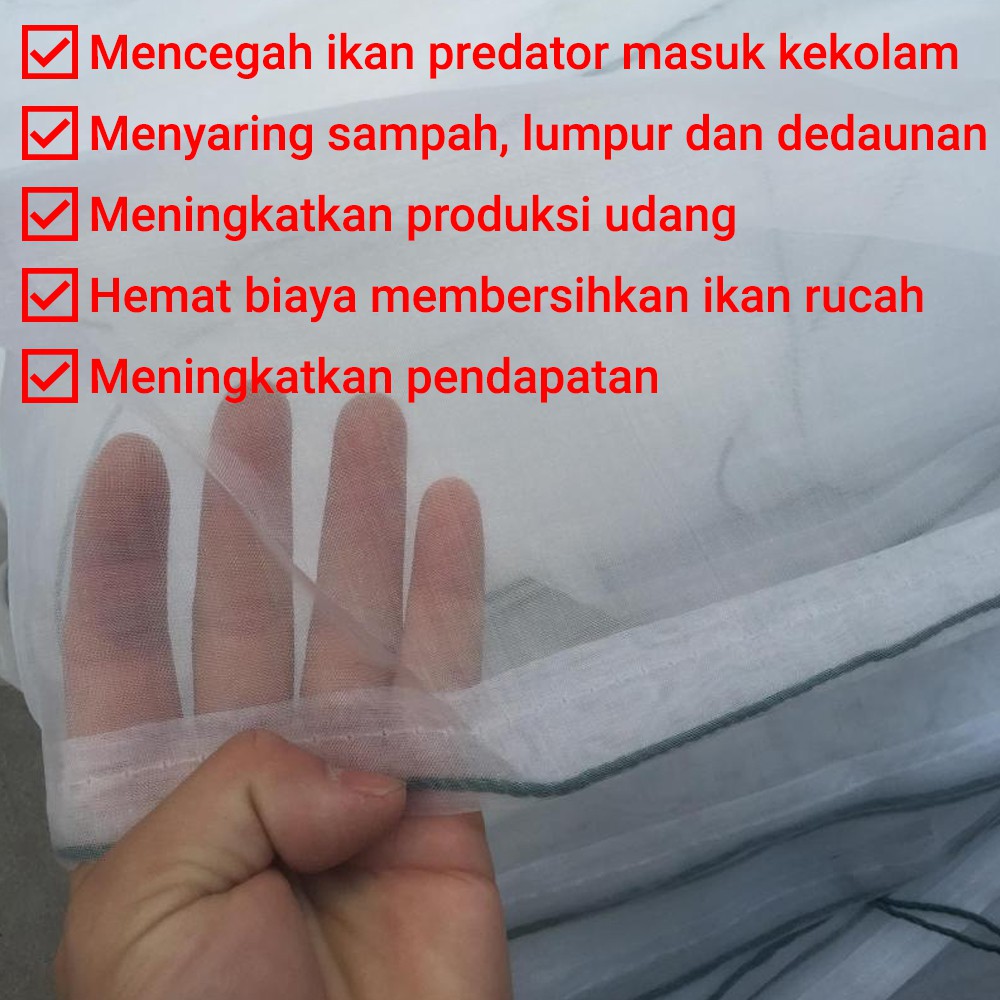 Jaring Filter Anti Sampah Untuk Kolam Ikan Udang Kepiting Lobster