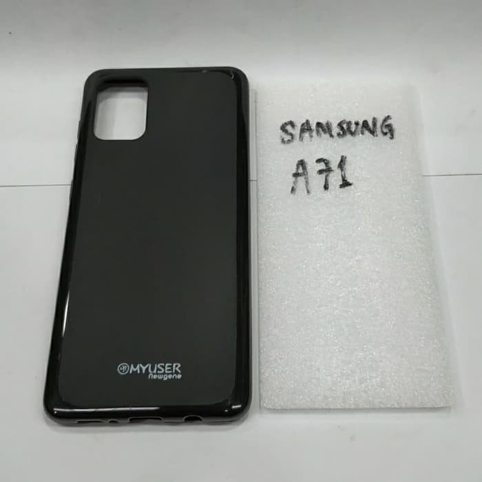 SAMSUNG A71 karet softcase silikon karet hitam mantap