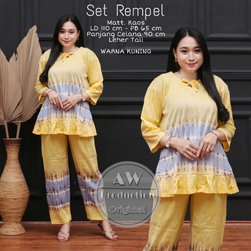 One Set Wanita Panjang Model Ruffel Soft Non Busui Babydol/Piyama Wanita Dewasa Kekinian Adem Murah