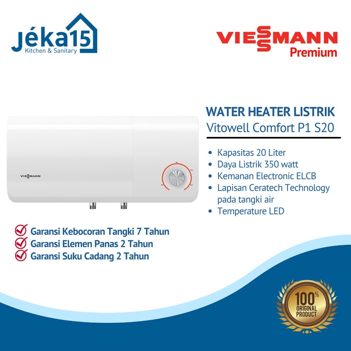 Water Heater Listrik | Viessmann | Vitowell Comfort P1 S20