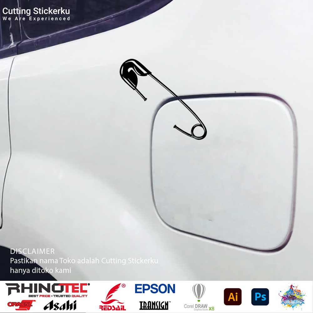 Cutting Stiker Peniti Lucu Variasi Motor Mobil Sticker Series Safety Timbul Keren Nyala Spakbor Visor Body Helm Laptop Hologram Reflective Tahan Air Setiker Veriasi Bodi Samping Matic Scoopy Vario Beat NMAX PCX Vespa Windshield Safety Pin Tutup Tangki