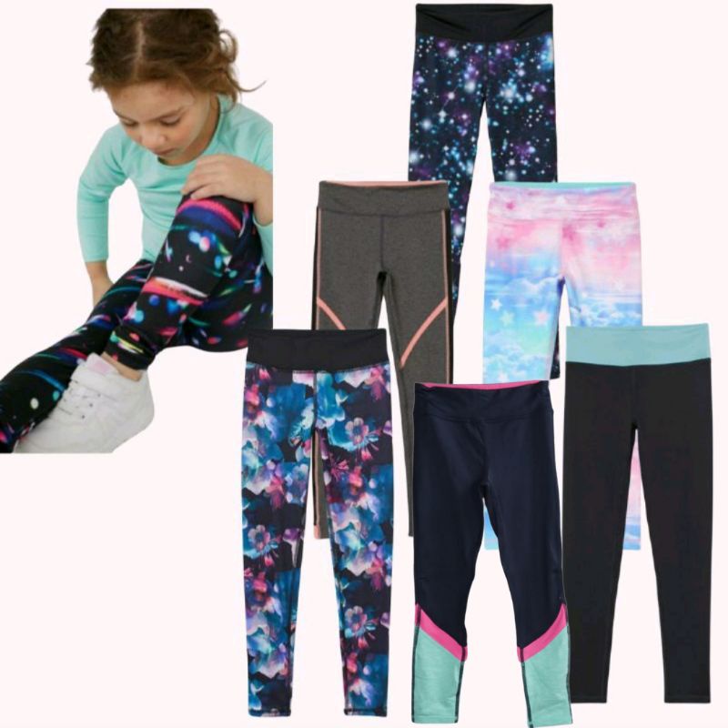 Celana Legging Anak Perempuan Hm Sport Size 2 4 6 8 10 12 14Tahun BBW416