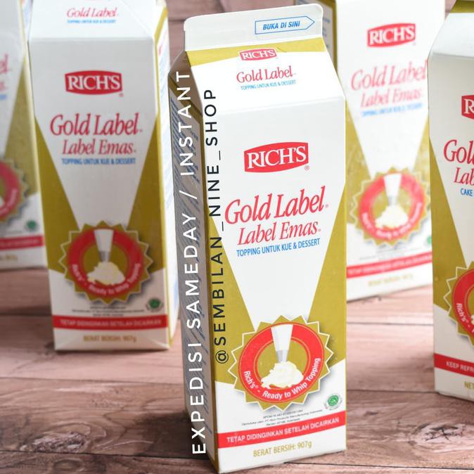 

BAHAN KUE RICHS GOLD LABEL NON DAIRY WHIPPING CREAM RICH 907 GRAM PERISA MAKANAN & MINUMAN