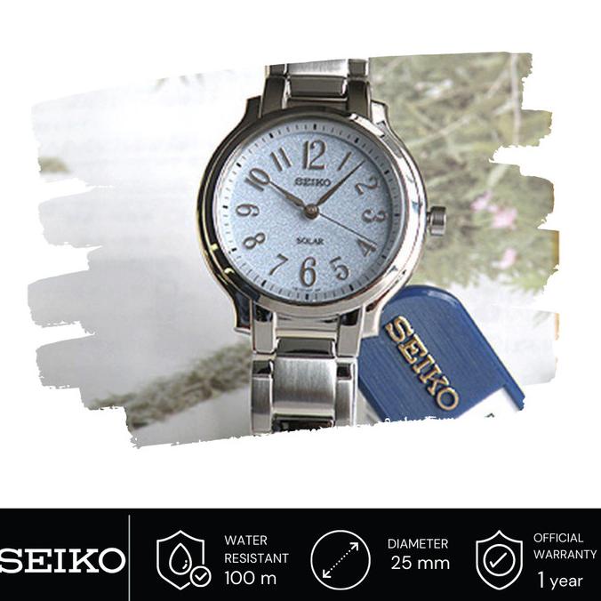 Jam Tangan Wanita Seiko Solar SUT009 SUT009P1 Stainless Original barang ada