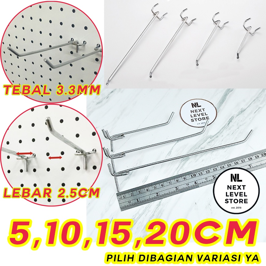 Triangle Hook Ram Tripod 5 10 15 20 CM Display Besi Stainless TEBAL 3 mm T Hook 3,5mm