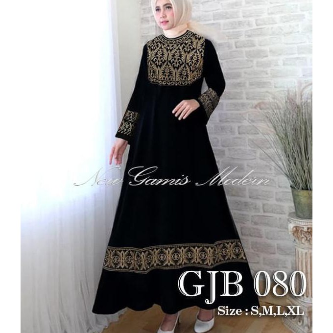 Gamis Bordir Terbaru, Gamis Hitam, Gamis Pesta, Gamis Syar'i /Fashion Muslim Wanita
