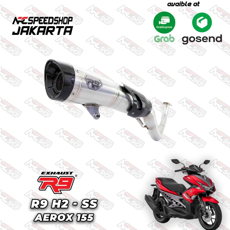 Knalpot R9 H2 SS Carbon Yamaha Aerox 155