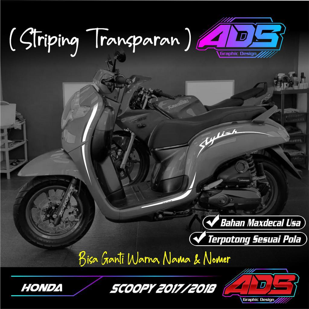 STRIPING SCOOPY 2018 - STRIPING SCOOPY 2018 TRANSPARAN UV BISA CUSTOM