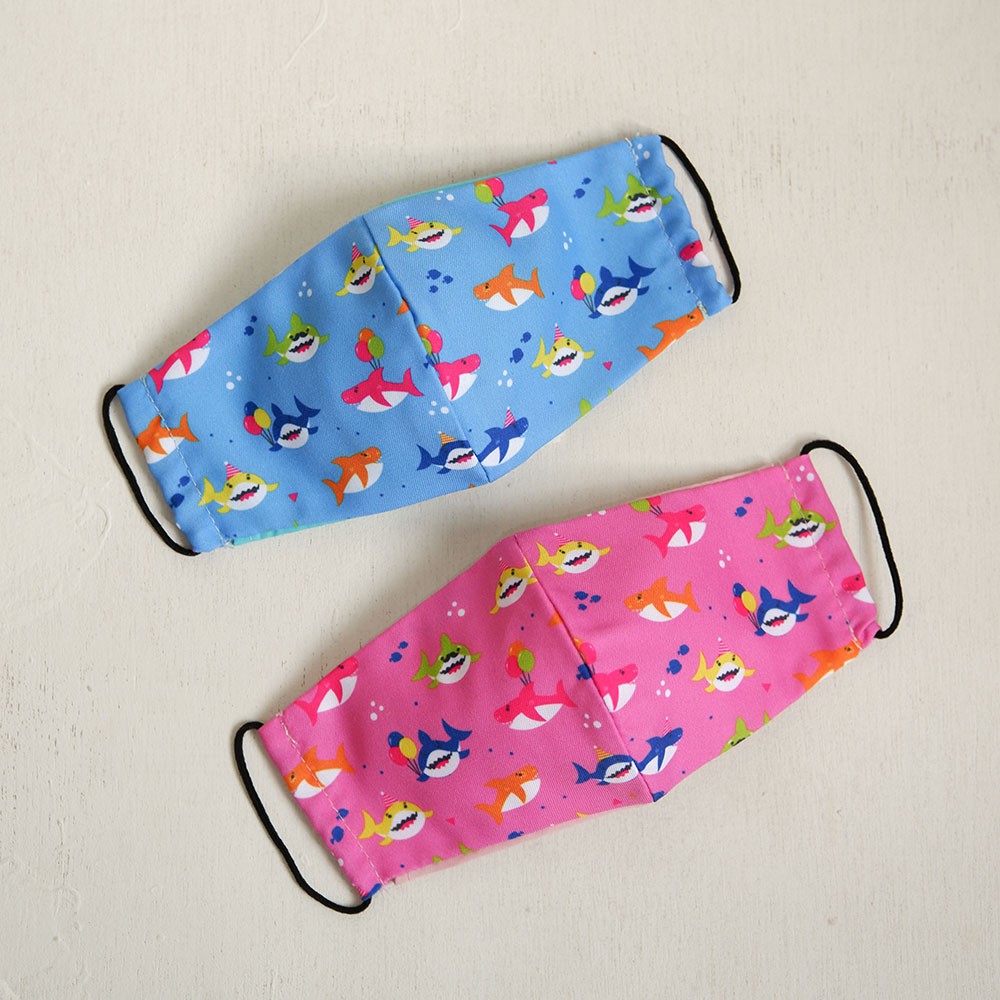 

Pop Kidswear Party Shark PopMask - masker kain anak gambar shark boy girl