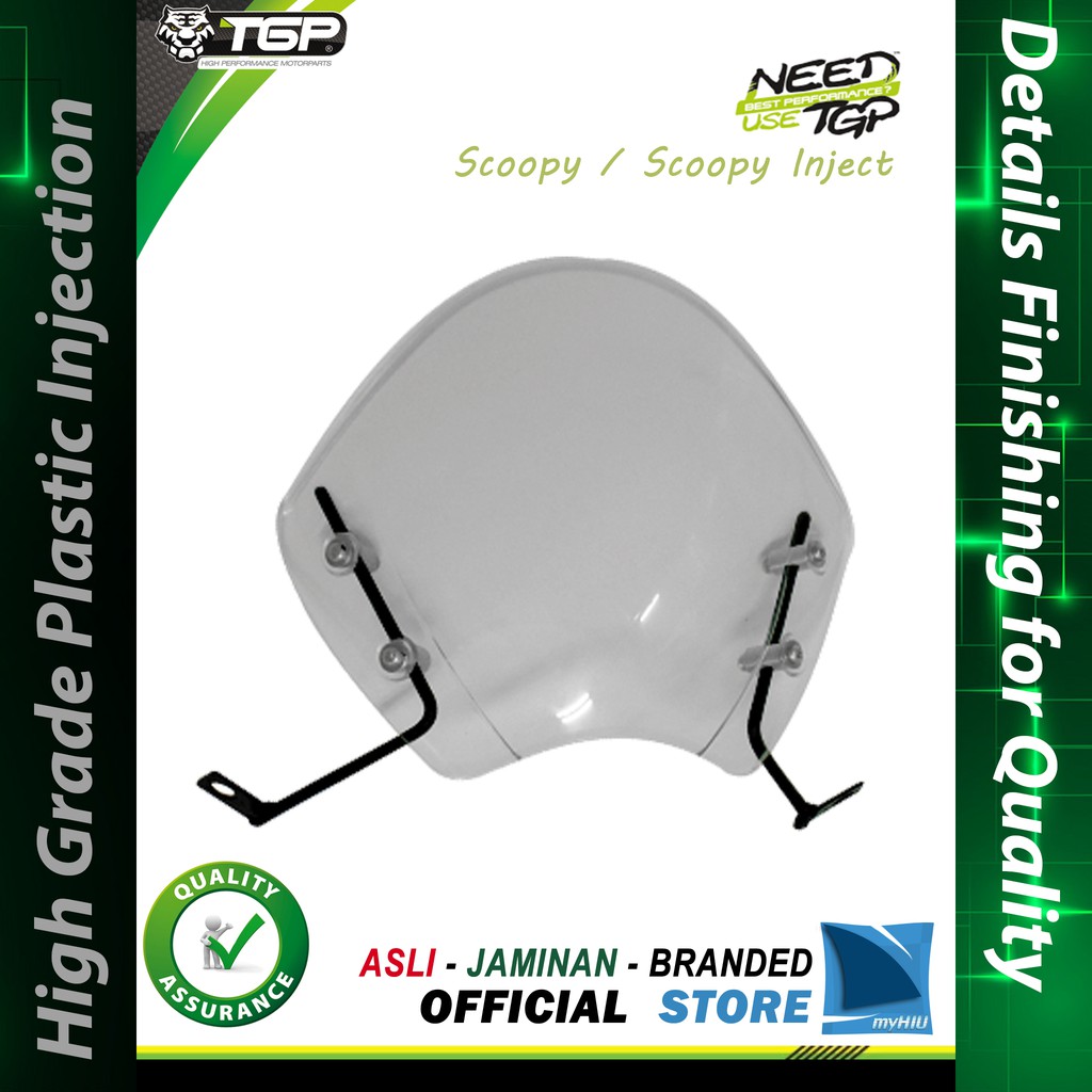 Visor Pelindung Angin HONDA Scoopy + Holder Besi - Trendy Wind Shield TGP