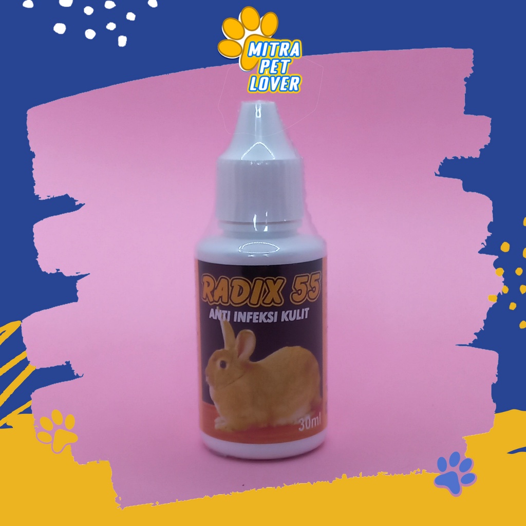 OBAT SCABIES KELINCI - RADIX 30 ML ORIGINAL - ATASI KUDIS EKSIM KORENG GATAL &amp; ANTI INFEKSI KULIT PADA RABBIT - MURAH GARANSI ASLI KUALITAS - EFEKTIF - PET ANIMAL HEALTHCARE &amp; VETERINARY TAMASINDO KESEHATAN &amp; VITAMIN TERNAK HEWAN MITRAPETLOVER