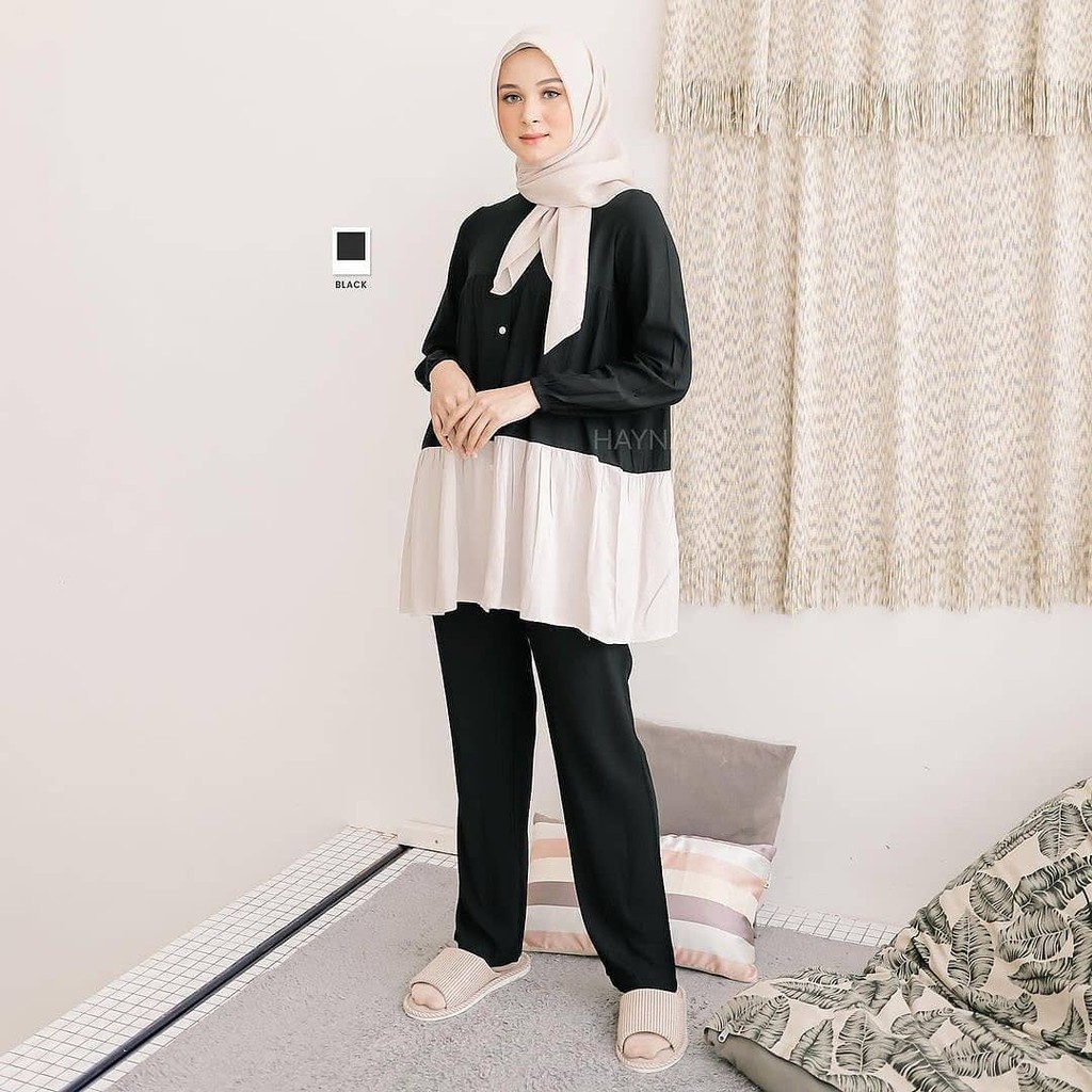 [TERBARU]BISA COD KALISHA SET  STELAN KATUN WANITA BAHAN RAYON/SET RAYON WANITA/SET MODERN FIT TO XL