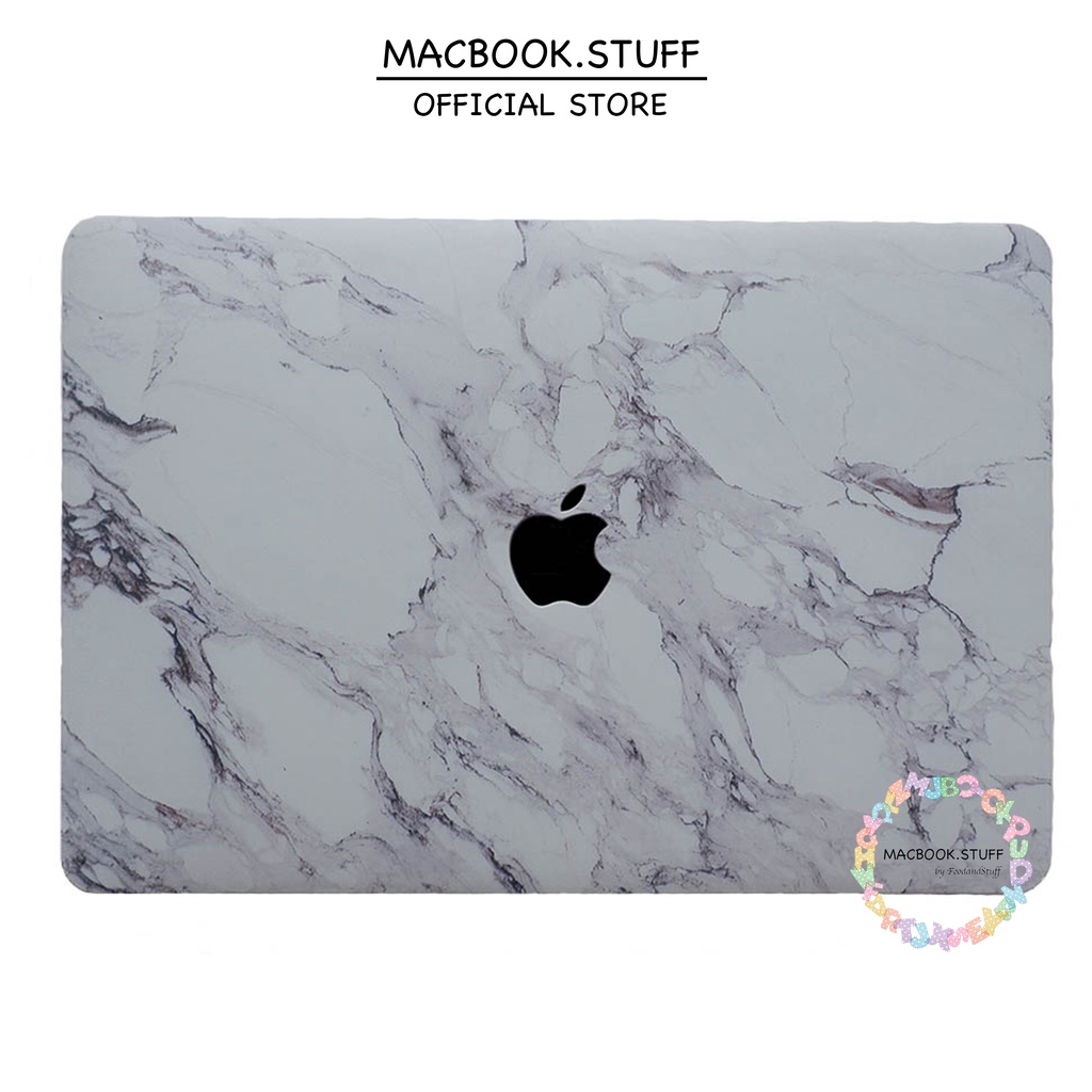 MACBOOK Case DRW MARBLE WHITE NEW AIR PRO RETINA 11 12 13 14 15 16 INCH NON /  WITH CD ROOM / TOUCHBAR / TOUCH ID / M1 2020 2021 2022