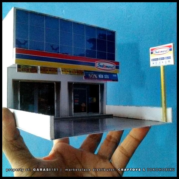 Diorama Diecast Skala 64 - Miniatur Ruko Indomaret