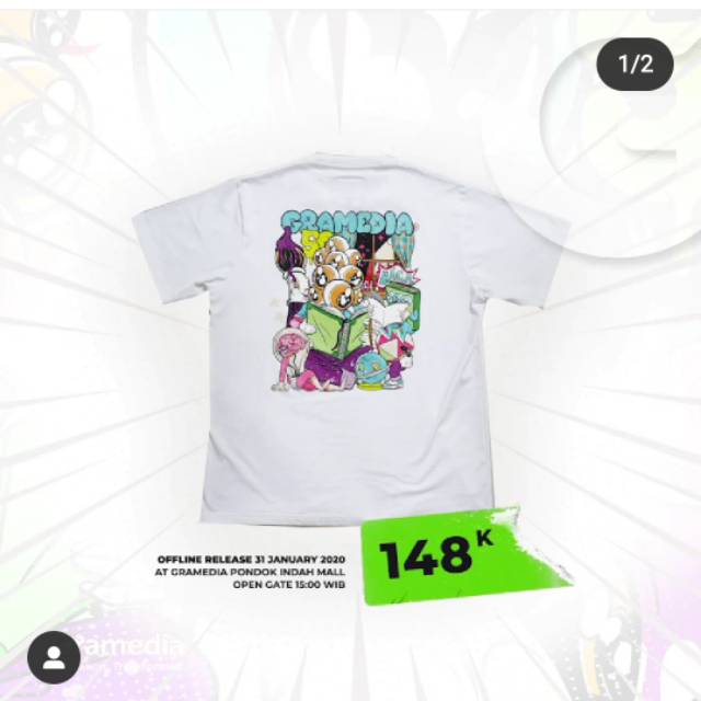 Tshirt Gramedia x Muklay