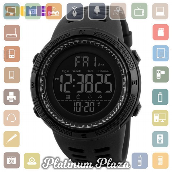 SKMEI Jam Tangan Digital Pria - DG1251 - Black`8K3UVU-