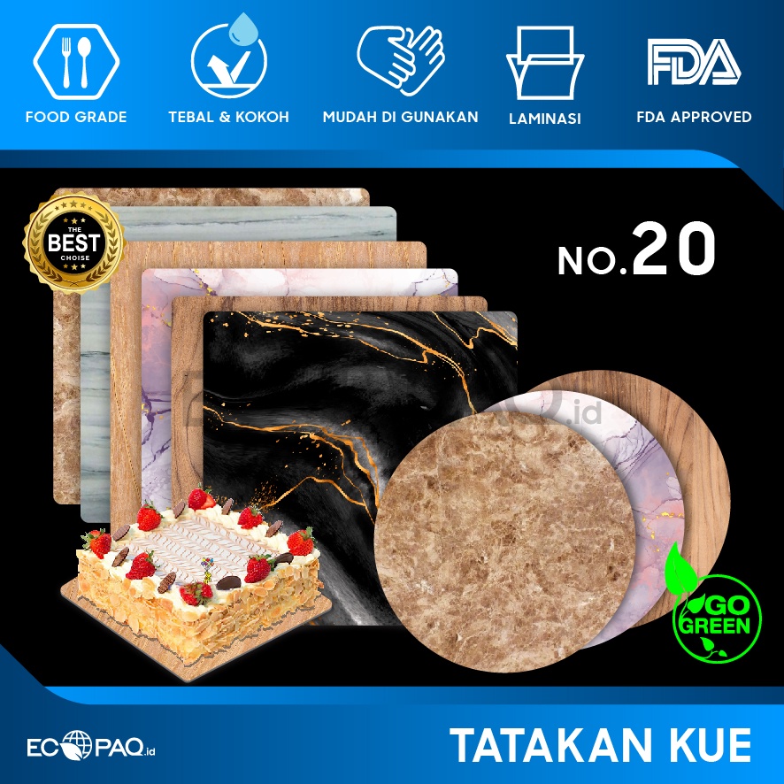 Alas Kue - Tatakan Kue - Cake Tray - Cake Board - NO.20 (10 pcs)