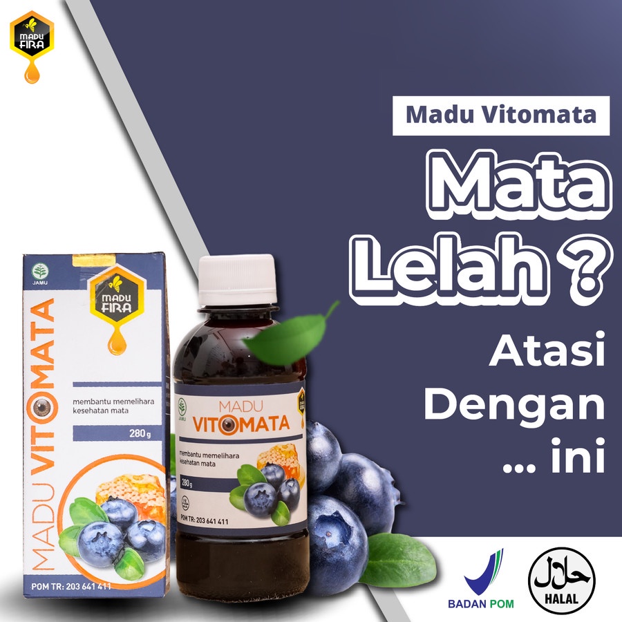 Madu Vitomata 280gr - Obat Herbal Mata Minus Mata Merah Berair katarak Glukoma