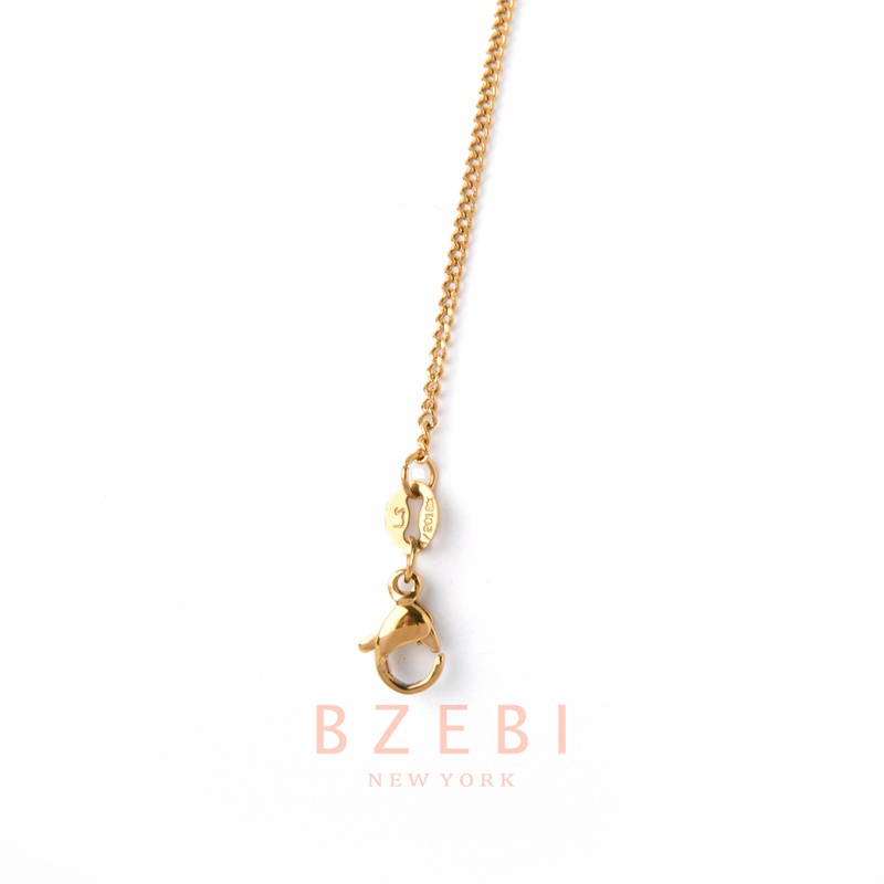 Bzebi Gelang Titanium Steel Lapis Emas 18k Hias Berlian Imitasi Gaya Korea Untuk Wanita 329b