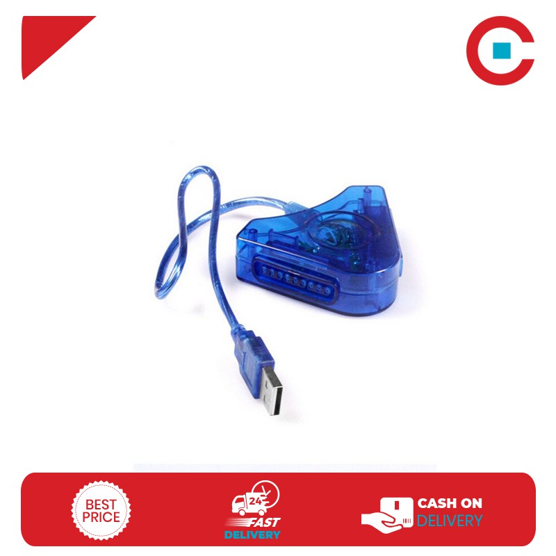 Converter Stick Konverter Stik PS2 ke PS3 PS2 to PC - Biru