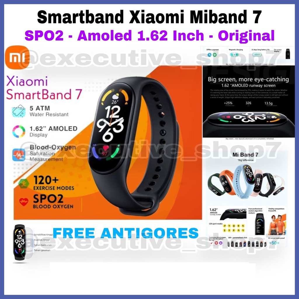 Smart Mi Band 7 SPO2 - Amoled 1.62 Inch - Original